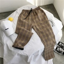 남성 팬츠 LAPPSTER 남성 블랙 하라주쿠 격자 무늬 바지 2022 남성 일본 스트리트 웨어 배기 스웨트 팬츠 남성 5 색 빈티지 캐주얼 바지