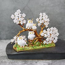 아리공방 벚꽃 가족부엉이 명함꽂이 펜꽂이 메모지정리 오픈선물 개업선물