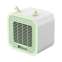 휴대용 공기 냉각 팬 미니 에어컨 조용한 강한 바람 충전식 테이블 냉각 팬 홈 오피스 기숙사 캠핑 여행을위한, 녹색, 20×17.2×12.5cm, 플라스틱