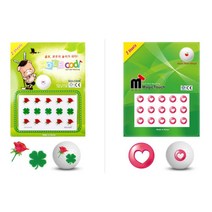 나만의 골프공구별용 부착 모양 스티커 1P 첫라운딩기념 공프공도장 골프행사선물 공마킹 마킹