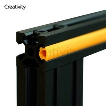 Creativity 6mm 플랫 씰 2020 알루미늄 프로파일 슬롯 커버/패널 홀더 오렌지/블루 CNC CR-10 기계 DIY 부, 02 Orange_02 4M