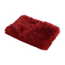 개 담요 긴 봉제 다용도 빨 개 고양이 깔개 겨울 편안한 따뜻한 개와 고양이 애완 동물 카펫 소형에서 대형 애완 동물 침대, m-78x54cm, 와인 레드