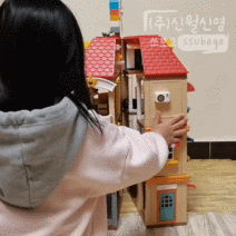 여아선물 인형의집 690p 레고듀플로 옥스포드 호환 여자아이 여름방학 선물용 블럭장난감, B.246pcs 3층우리집