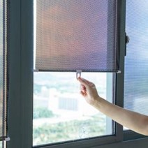 붙이는 부착식 롤 스크린 블라인드 방염 줄없는 암막