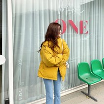 토마토팩토리 여성용 크레용 터틀 하이넥 오버핏 웰론 숏패딩(5color)