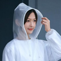 캠핑판초 성인우비 튼튼한 다회용레인코트 우천시, 2-EVA우비-블랙