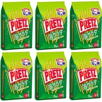 일본빼빼로 pretz 에자키 글리코 프리츠맛 샐러드 큰 봉지 스낵 프레첼 (9봉지) 13, 상품선택, 6개, 132g
