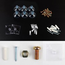 타공판악세사리 부속품 5종 연결용 볼트 책상타공판 주방선반장, 연결용 리벳 8P