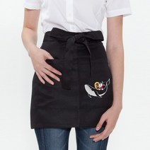 구다폼 디자인 앞치마 힙합네코 고래 / 일식디자인 Apron / 주방 홀 앞치마 유니폼, 허리형 214 고래 블랙, 1개