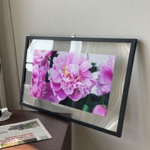 투명액자58CmX38Cm 부를부르는풍수작약꽃.꾸밈, 화이트