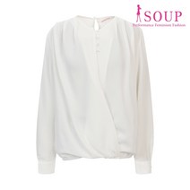 숲 SOUP 키홀백 숄더 핀턱 블라우스(SW9LSCG)