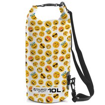 Aduro 방수 휴대폰 가방 플로팅 경량 방수 가방 - 카약 래프팅 보트 타기 수영 캠핑 하이킹 해변 낚시 및 배낭여행에 이상적인 드라이 백 - 20L - 이모티콘, Emoji