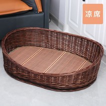 반려동물 대형견 집 애견 야외용 애견저택 실외용 고무개집 강아지집, 1번;95*63【90근 이내의 애완동물에게 적합】, 카멜+돗자리