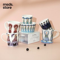 스웨덴 디자인 하우스 스톡홀름 뉴 본 차이나 베스코 머그 그릇 귀여운 세라믹 선물 상자, [23] 딸기패밀리 핸들리스 머그 280ml 스팟