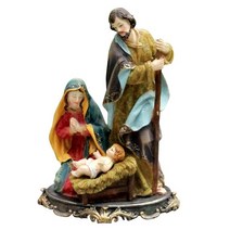 납골당 봉안당 꾸미기 장식 소품 미니어처 꽃 미니어쳐 수목장 christ nativity statue scene set baby jesus manger 크리스마스 용 침대 인형, 2-회색