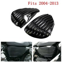[해외] 오토바이 사이드 오일 탱크 배터리 커버 페어링 가드 블랙 for harley sportster nightster xl1200n xl iron 883 1200
