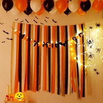 할로윈 파타 스트리머 세트 캠핑 테코레이션 파티 장식 유치원 어린이집 환경구성 인테리어 거미줄 박쥐 장식 핼로윈 가랜드, C할로윈풀세트