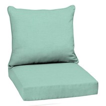 Arden Selections 아웃도어 딥 시트 쿠션 세트 61 x 55.9cm(24 x 22인치) 사파이어 오, Aqua Leala, Aqua Leala