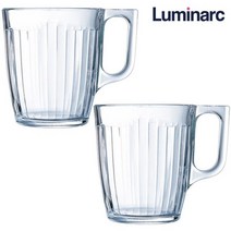 내열강화머그 250ml 2P세트 투명 유리잔 홈카페 손잡이유리컵 아메리카노잔, 없음