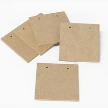 핸디몰 나무모양판 우드데코판(원형 사각형), 사각형(10x10cm)구멍있슴