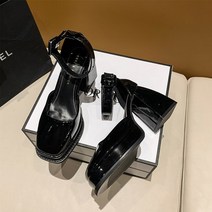 우영우 신발 메리제인 슈즈 통굽 미들굽 구두 단화 레이스 진주 스트랩 플랫폼 펌프 여성 두꺼운 발 뒤꿈치 메리 진 신발 여성 스퀘어 토