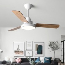 해외직구상품 천장선풍기 LED조명 우드 실링펜 천장 실링팬, 그레이(106cm)
