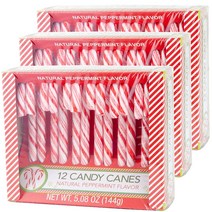 [candidahofer] Peppermint Candy Cane Peppermint Flavored | 12 Pieces in Each Box - Net 5.08 Oz Pack of 3 - 36 Tota, 1