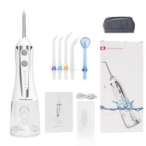 300ml 구강 세척기 치아 워터 픽 휴대용 입 청소용 전문 제트 도구, 01 WHITE