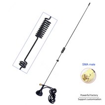 다이폴 안테나 증폭기 외부 433 mhz 흡입 컵 안테나 높은 이득 7dbi UT106UV uv5r 워키 sma 남성 커넥터 1p, 01 15M