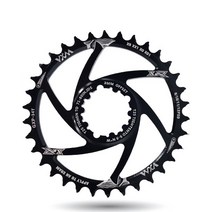 VXM MTB GXP 자전거 크랭크 세트 고정식 기어 크랭크 체인 링 GX XX1 X1 X9 GXP PEDIVELA 오프셋 3.0mm 용, 34T., 검정