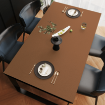 식탁보 테이블보 인테리어 카페 캠핑 업소 홈파티 북유럽 감성, 황갈색, 2mm 워터프루프 오일프루프, 60X60cm