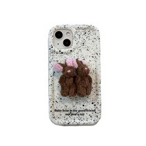 아이폰케이스산INS 잉크 스플래시 토끼 스탠드 IMD 케이스 아이폰 14 13 프로 맥스, 01 1_05 for iPhone 12Pro Max