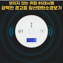 일산화탄소경보기 주방 캠핑 텐트 야외활동 자동차 실내 가스 감지기 85데시벨 경보, 화이트 1개