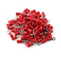 [AHZ_0557608] (C)터미널 Ring단자 빨강 3.7mm 1봉 100개 전기소모품 케이블정리 케이블용품 전기용품 전기부품