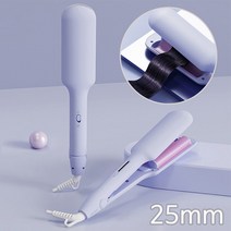Windee 물결 고데기 25MM 볼륨 펌고데기 물결웨이브 오일 세라믹 코팅 화상 방지 가벼움 220V, 블루
