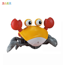 코스토프 움직이는강아지장난감 Cute Crab 강아지 인형 도망치는 꽃게(모션센서탑제), 노랑꽃게