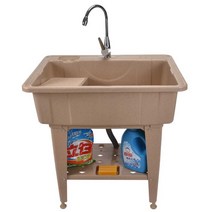 미니싱크대 완제품 다용도 빨래 카페 사무실싱크대, 65cm 브라운