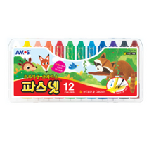 아모스 파스넷 크레파스, 12색, 18개