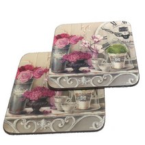 이태리 R2S 냄비받침 시계로즈 냄비 매트 17cm 2P 그릇 받침대 뜨거운냄비 가열주방기구 받침대 가로17.5x세로17.5x두께0.5cm