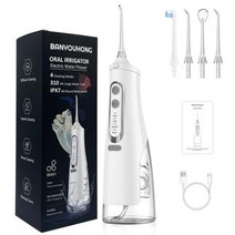 구강세정기 Banyouhong- 구강 치과 휴대용 세척기 물 치실 USB 충전식 4 모드 IPX7 310ML 치아 청소용 BW01, [01] BW01  White