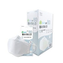숨프리 황사마스크 대형 KF80, 1매, 30개, 화이트