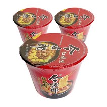터보마켓 중국식품 진마이랑 홍쇼우육면 중국라면 컵라면 120g 3개입