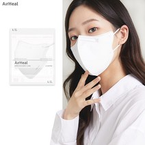 에어힐 국산 여름용 써멀본드 라이트핏 새부리형 마스크 컬러 중형 50매, 화이트