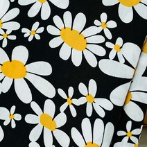 리버티 패브릭 포플린 플로랄 퓨어 코튼 데이지 천 목가적 인 재봉 액세서리 DIY 수제 하프 미터 린넨코튼원단, CHINA, 0.5mX1.4m, 27 Daisy Poplin