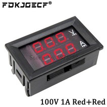 056 DC 0100V 10A 50A LED 디지털 전압계 전류계 자동차 오토바이 측정기 볼트 검출기 테스터 션트, 01 1A Red Red