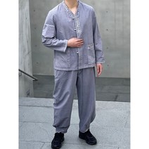 생활한복 개량한복 20수 전통문양 상하의 세트 남자 남성 여자 여성 초봄 봄 늦봄 춘추 40년 전통 국내제작 면 100% 계량 한복 4색상