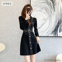 니트 원피스 14호 가을 겨울 여성 긴팔 골프 테니스 원피스 YD 뉴타임즈 S991W379