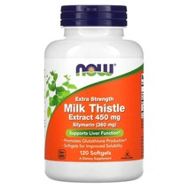 Now Foods (나우 푸드) 나우푸드 밀크시슬 추출물 엑스트라 스트렝스 450mg 소프트젤 120정, 4개
