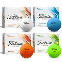 타이틀리스트 벨로시티 골프공 2피스 12구 세트, 오렌지