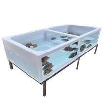 거북이어항 대형 수족관 반수생 키우기 사육장 탱크 오픈형 놀이터, 3. 화이트100X200X40CM